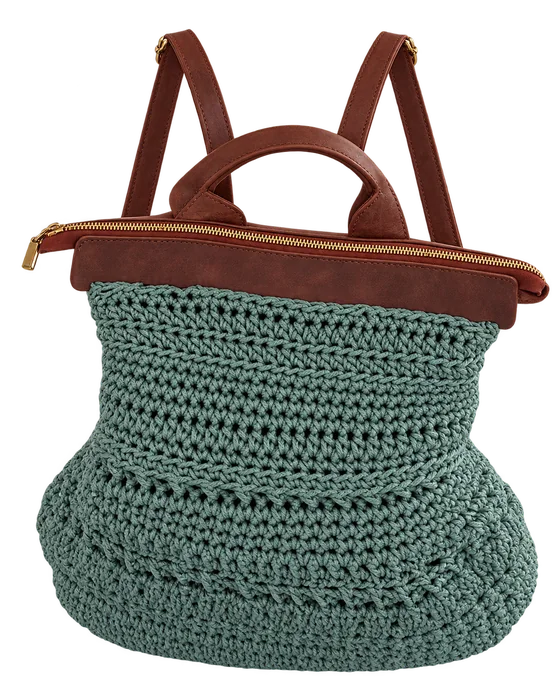 Sage crochet handbag